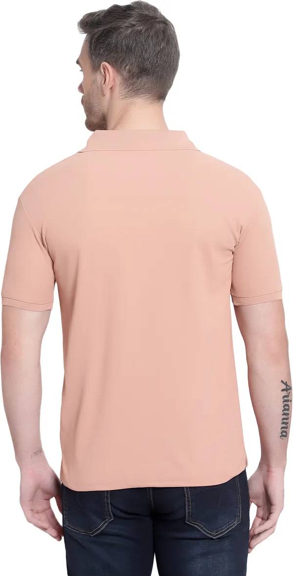 Orange_Poly_Cotton_Solid_T-Shirt_For_Men