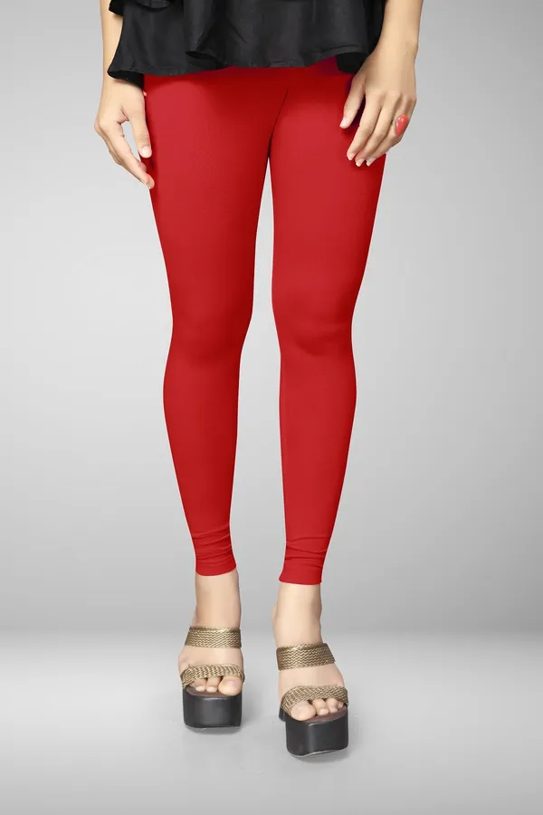 Red_Cotton_Blend_Solid_Elastic_Casual_Leggings_For_Women_&_Girl
