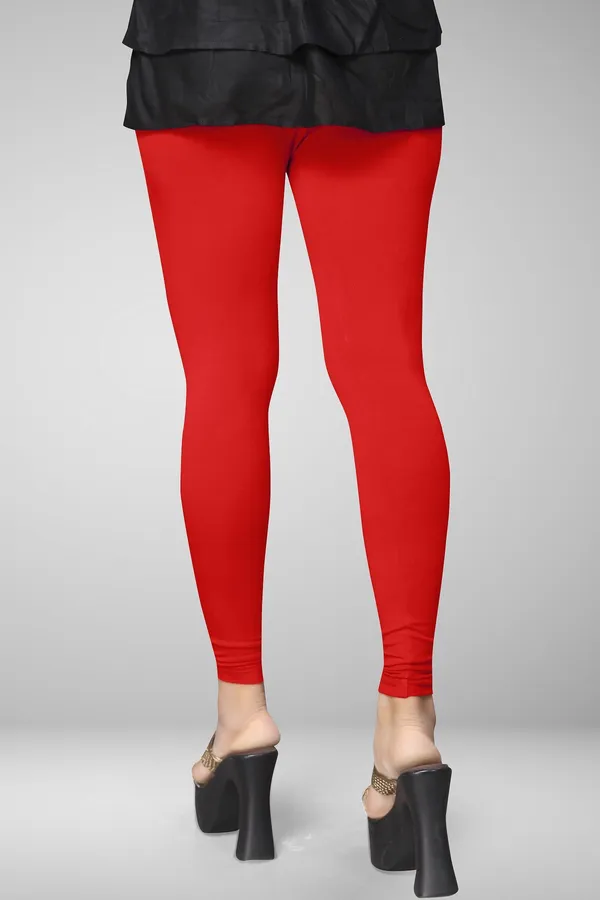 Red_Cotton_Blend_Solid_Elastic_Casual_Leggings_For_Women_&_Girl