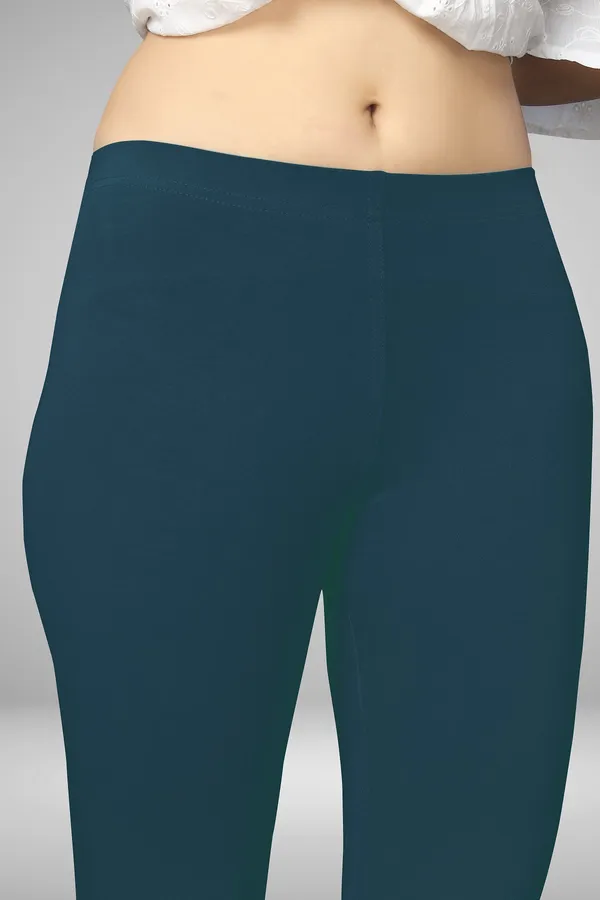 Dark_Blue_Cotton_Blend_Solid_Elastic_Casual_Leggings_For_Women_&_Girl