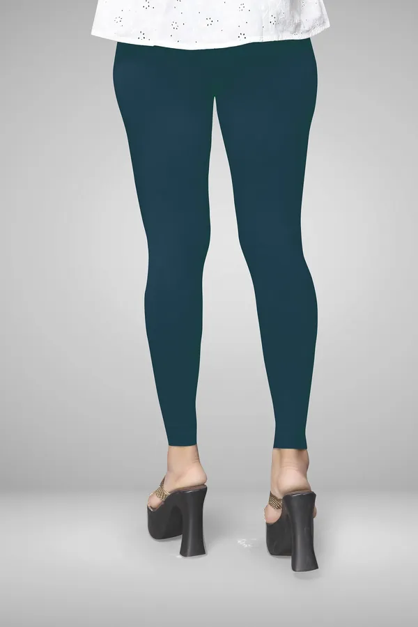 Dark_Blue_Cotton_Blend_Solid_Elastic_Casual_Leggings_For_Women_&_Girl