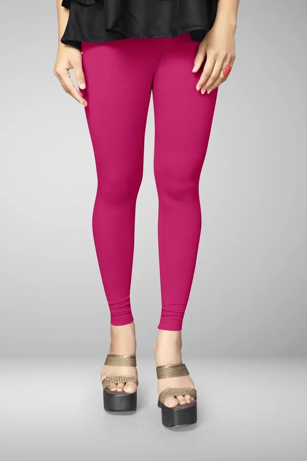 Deep_Pink_Cotton_Blend_Solid_Elastic_Casual_Leggings_For_Women_&_Girl