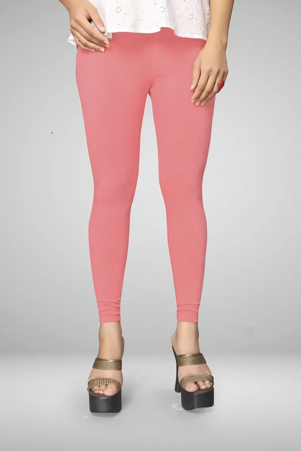 Light_Pink_Cotton_Blend_Solid_Elastic_Casual_Leggings_For_Women_&_Girl