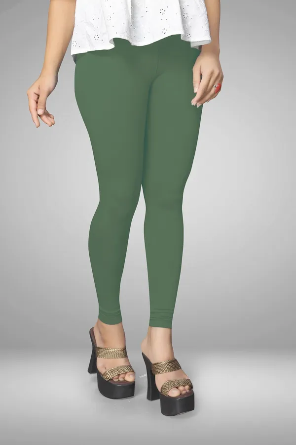 Green_Cotton_Blend_Solid_Elastic_Casual_Leggings_For_Women_&_Girl