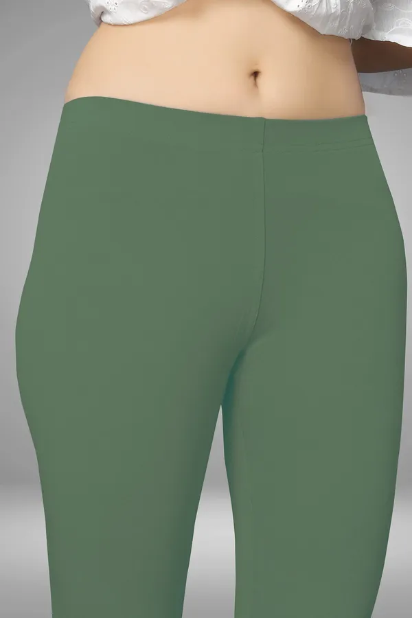Green_Cotton_Blend_Solid_Elastic_Casual_Leggings_For_Women_&_Girl