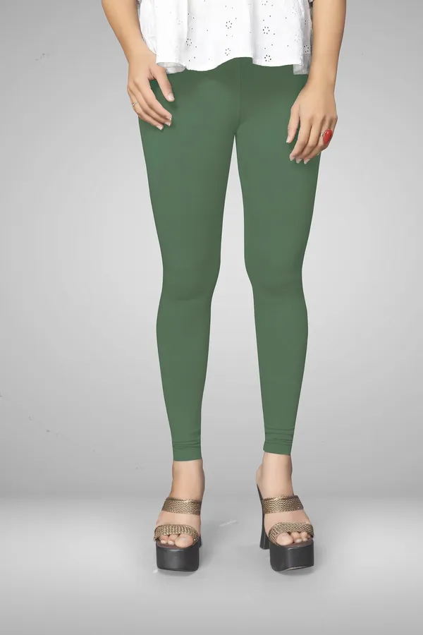 Green_Cotton_Blend_Solid_Elastic_Casual_Leggings_For_Women_&_Girl