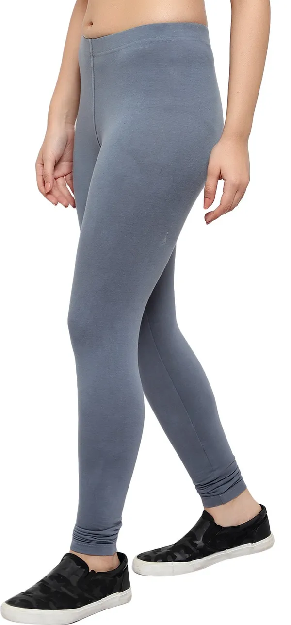 Grey_Cotton_Blend_Solid_Elastic_Casual_Leggings_For_Women_&_Girl