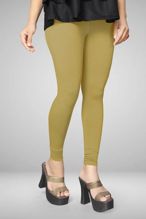 Brown_Cotton_Blend_Solid_Elastic_Casual_Leggings_For_Women_&_Girl