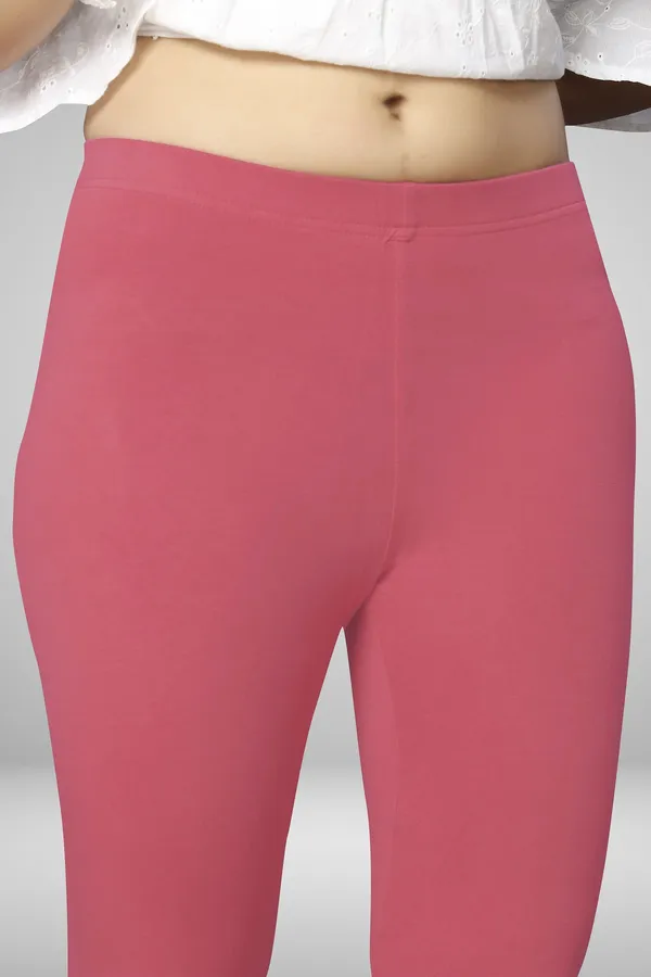 Pink_Cotton_Blend_Solid_Elastic_Casual_Leggings_For_Women_&_Girl