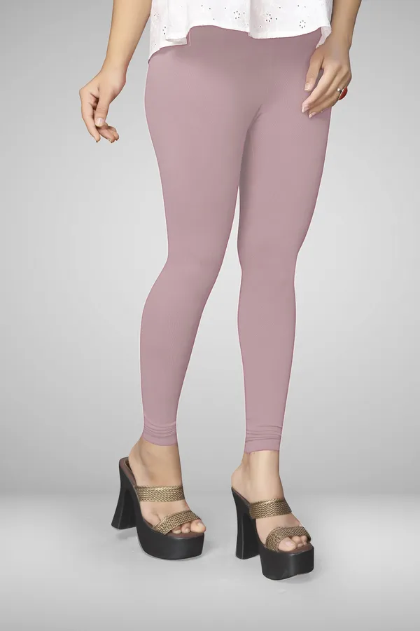 Pink_Cotton_Blend_Solid_Elastic_Casual_Leggings_For_Women_&_Girl