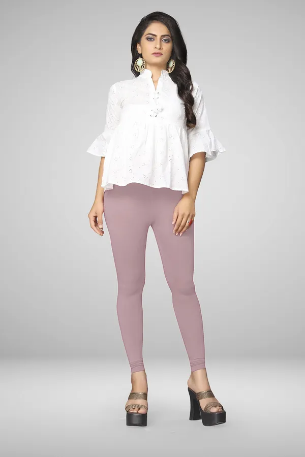 Pink_Cotton_Blend_Solid_Elastic_Casual_Leggings_For_Women_&_Girl