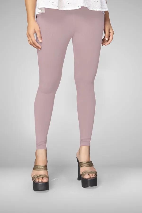 Pink_Cotton_Blend_Solid_Elastic_Casual_Leggings_For_Women_&_Girl