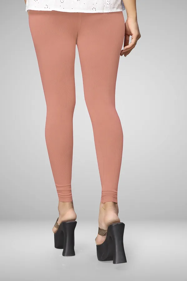 Pink_Cotton_Blend_Solid_Elastic_Casual_Leggings_For_Women_&_Girl