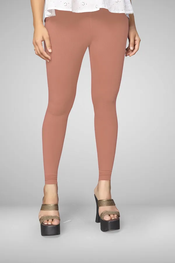 Pink_Cotton_Blend_Solid_Elastic_Casual_Leggings_For_Women_&_Girl
