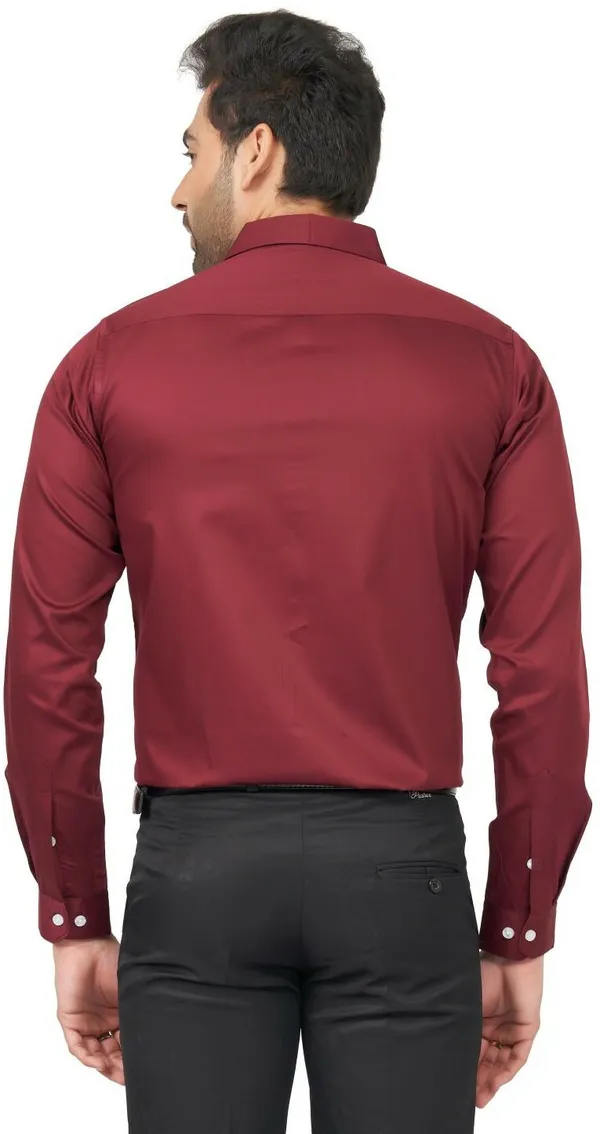 Maroon_Satin_Solid_Shirt_For_Men
