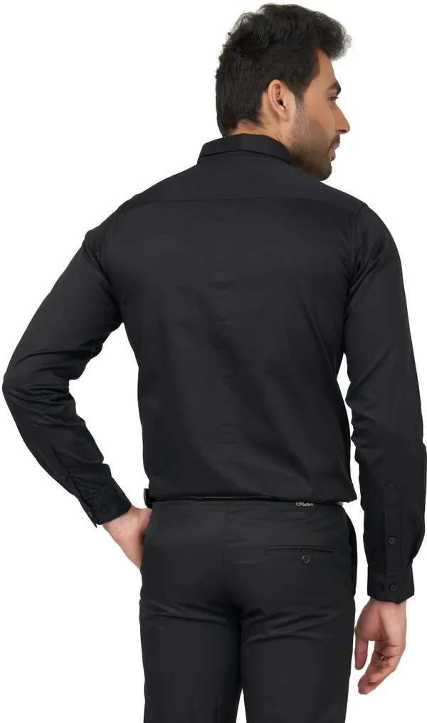 Black_Satin_Solid_Shirt_For_Men