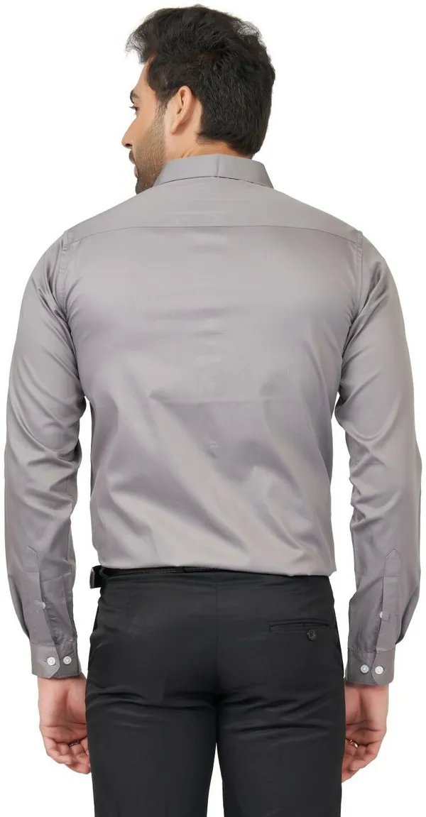 Grey_Satin_Solid_Shirt_For_Men
