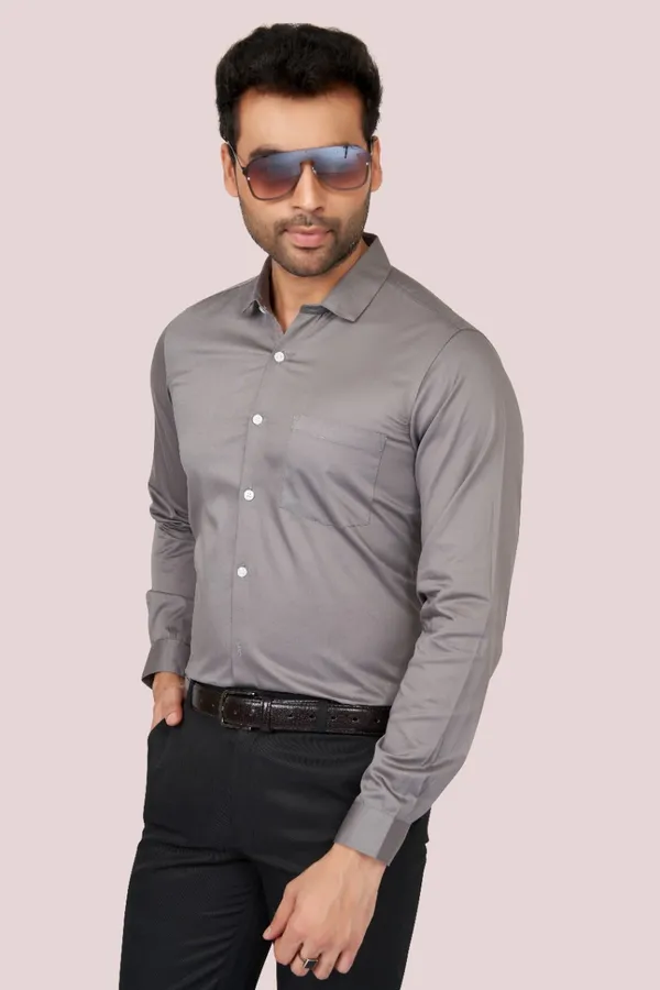 Grey_Satin_Solid_Shirt_For_Men