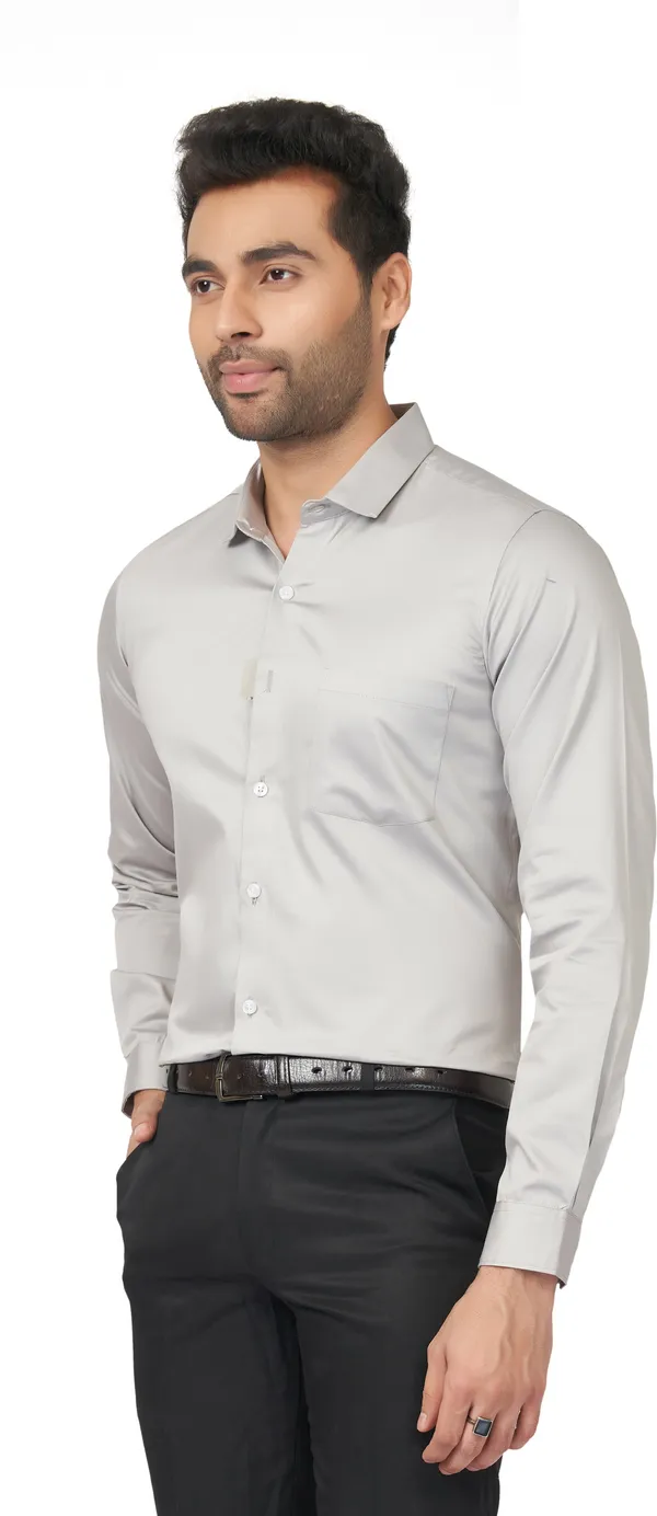 Grey_Satin_Solid_Shirt_For_Men