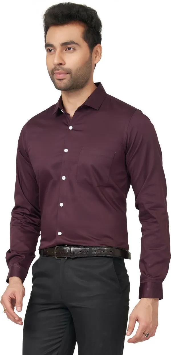 Brown_Satin_Solid_Shirt_For_Men