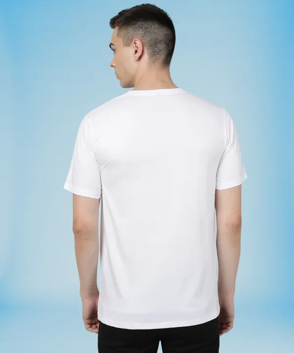 White_Cotton_Blend_Solid_T-Shirt_For_Men