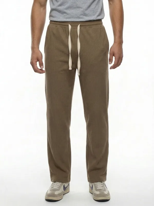 Men'S_Olive_Green_Corduroy_Drawstring_Track_Pants