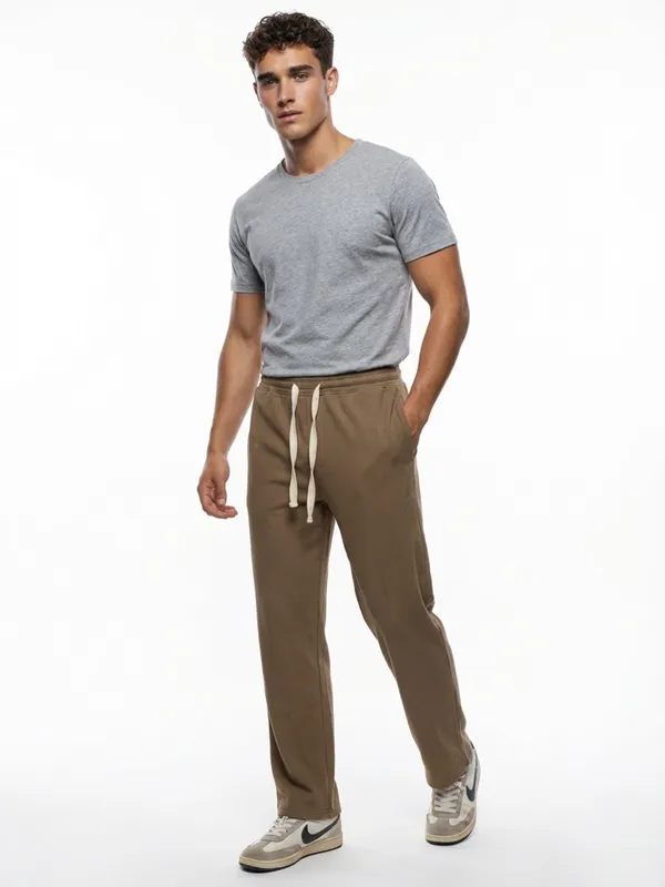 Men'S_Olive_Brown_And_Grey_Corduroy_Drawstring_Track_Pants_And_Casual_Pants_(Pack_Of_2)
