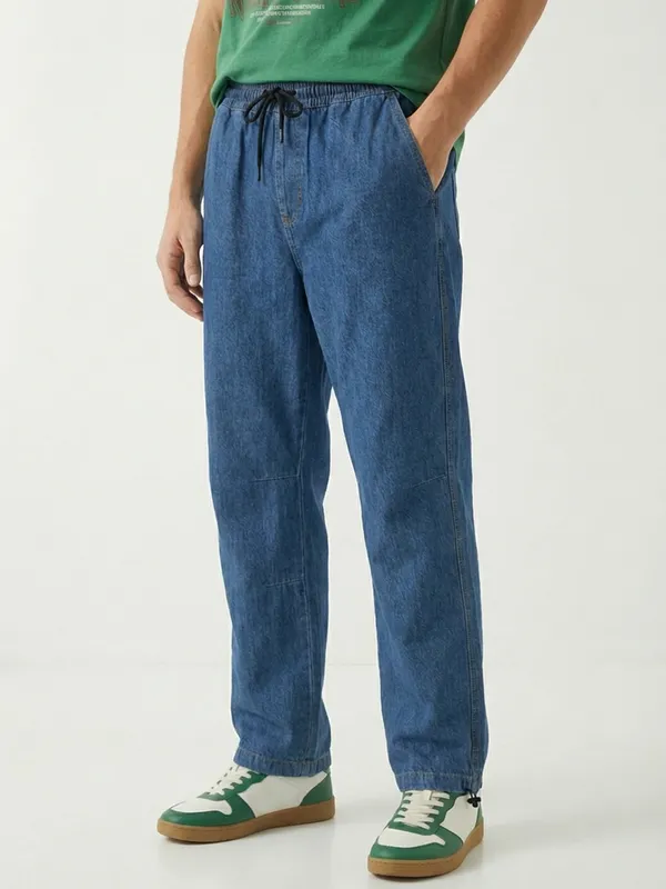 Men'S_Mid-Rise_Denim_Drawstring_Joggers