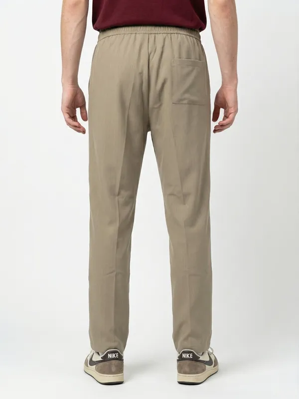 Men'S_Beige_Drawstring_Casual_Pants