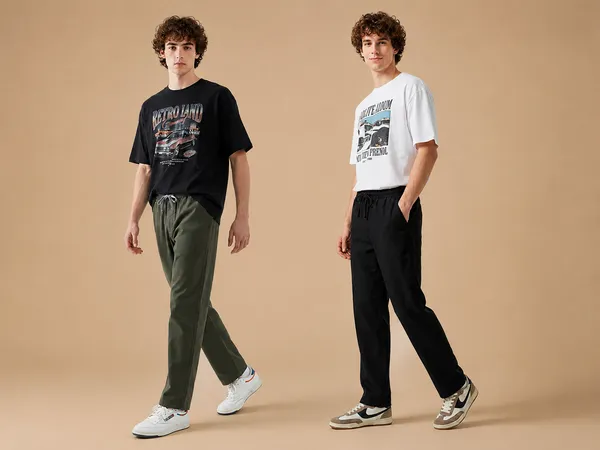 Men'S_Black_Straight_And_Olive_Green_Fit_Drawstring_Casual_Pants_(Pack_Of_2)