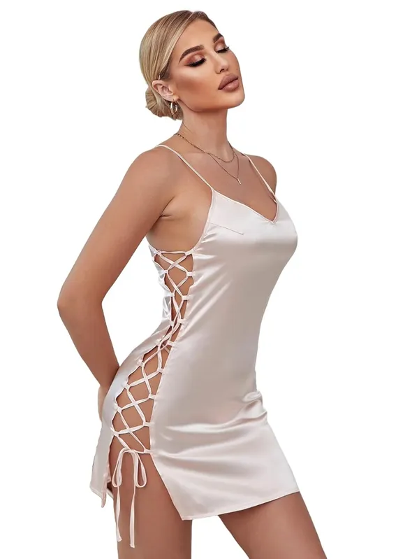 Beige_Babydoll_Bikini_Sexy_Top_With_G_String_For_Women