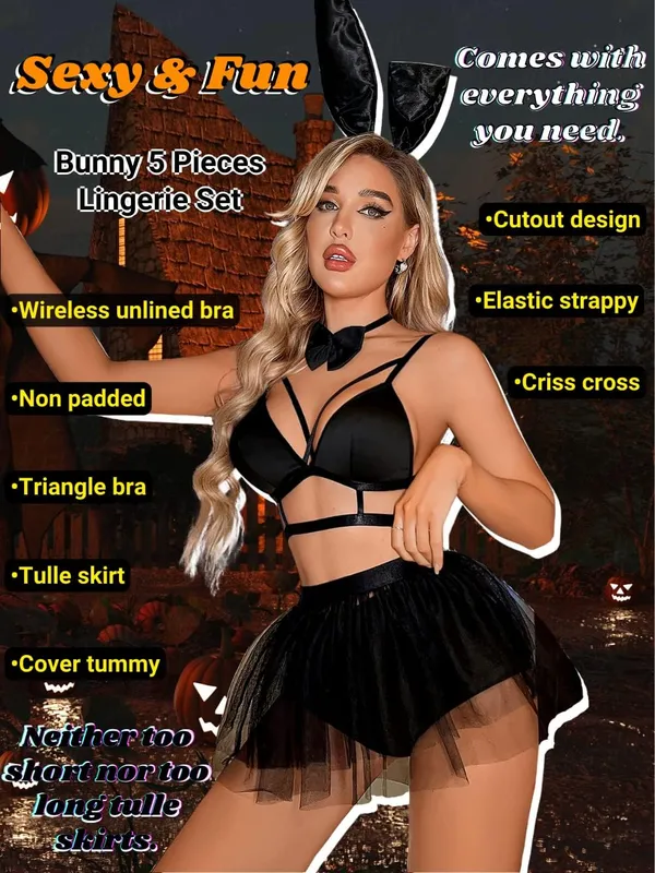 Black_Mesh_Babydoll_Bikini_Skirt_Bra_For_Women