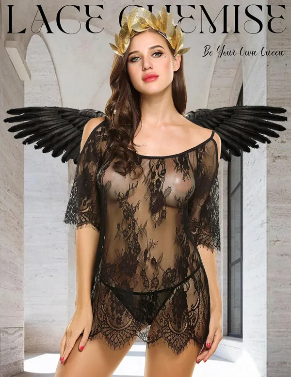 Black_Lace_Solid_Honeymoon_Bikini_With_Panty_For_Women_(Pack_Of_2_Pcs)