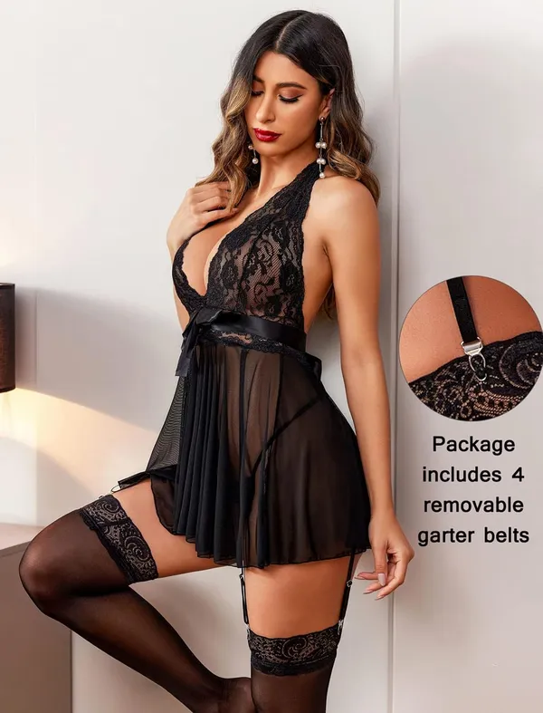 Black_Premium_Ultrasoft_Babydoll_Lingerie_For_Women