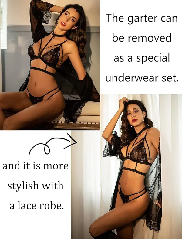 Black_Babydoll_Lingerie_Bra_Panty_Set_For_Honeymoon_For_Women