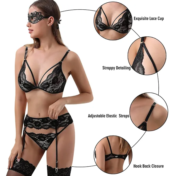 Black_Special_Night_Bra_Panty,_G-Thong_And_Garter_Belt_For_Women
