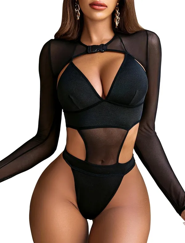 Black_Bikini_With_Flair_Top_Gown_Floral_Snap_Crotch_For_Women