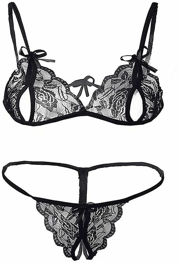 Dark_Black_Sheer_Lingerie_Bra,_Panty_With_Mask_And_Gloves_Set_For_Women