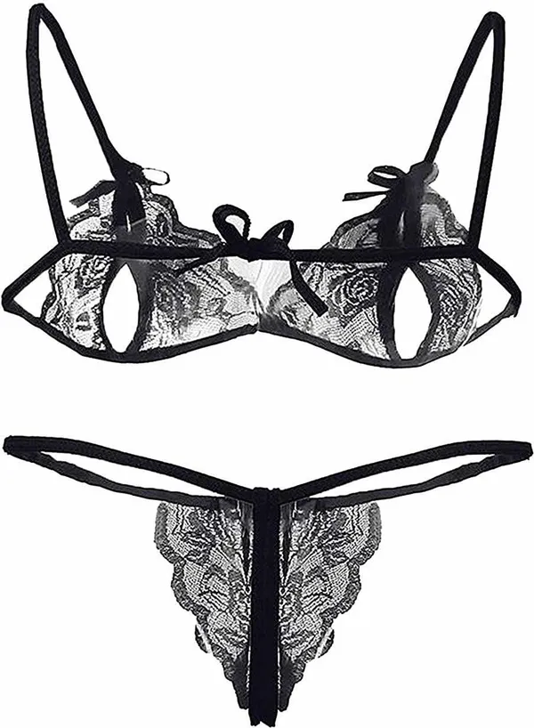 Dark_Black_Sheer_Lingerie_Bra,_Panty_With_Mask_And_Gloves_Set_For_Women