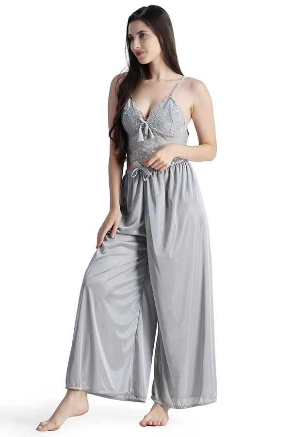 Grey_Satin_Kimono_Robes_For_Women