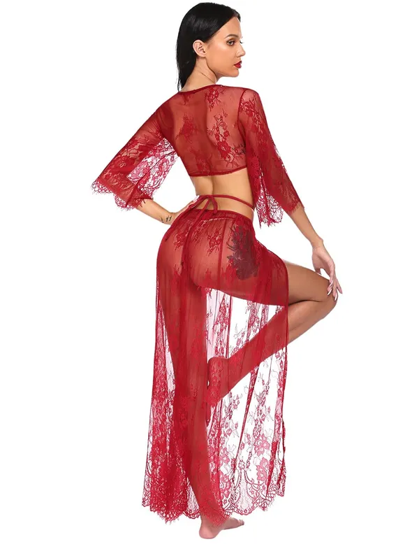 Maroon_Full_Coverage_Ladies_Top,_Skirt_And_Panty_For_Women