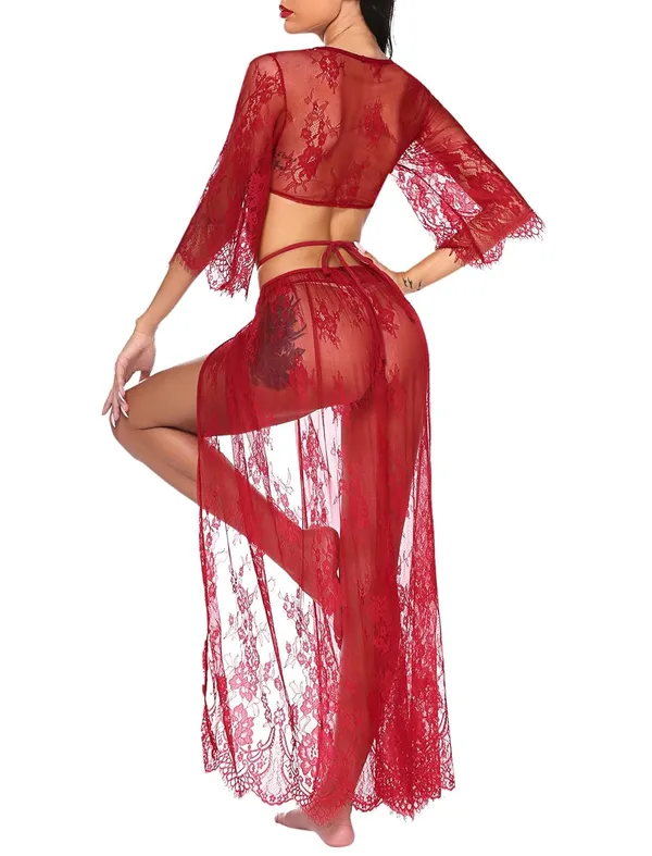 Maroon_Full_Coverage_Ladies_Top,_Skirt_And_Panty_For_Women