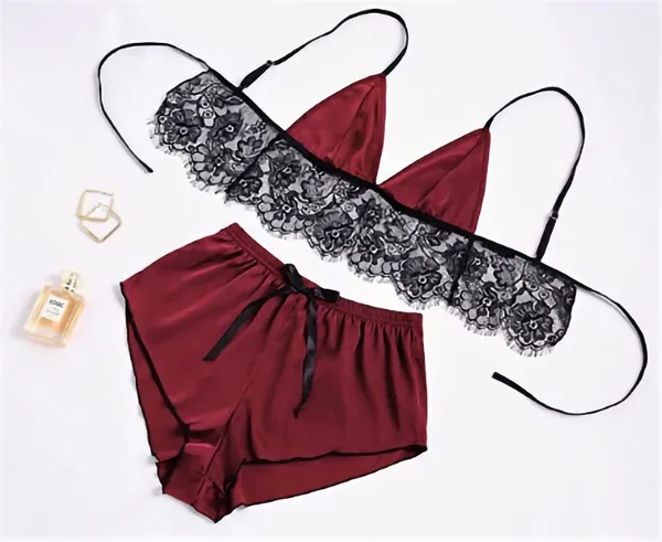 Maroon_Full_Coverage_Ladies_Bra_And_Panty_Lingerie_Set_For_Honeymoon_For_Women
