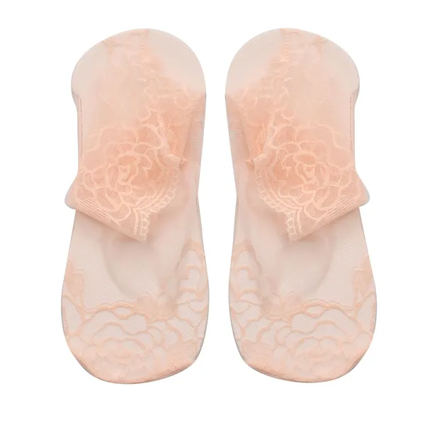 Pink_Transparent_Ankle_Length_Cotton_Net_Socks_For_Women