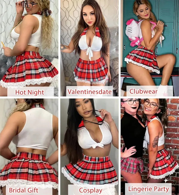 Red_&_White_Cosplay_Lingerie_Set_For_Women_(Pack_Of_2_Pcs)