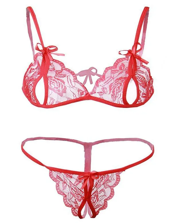Red_V_Neck_Chemise_Nightwear_Babydoll_Lingerie_For_Honeymoon_For_Women_(Pack_Of_2_Pcs)