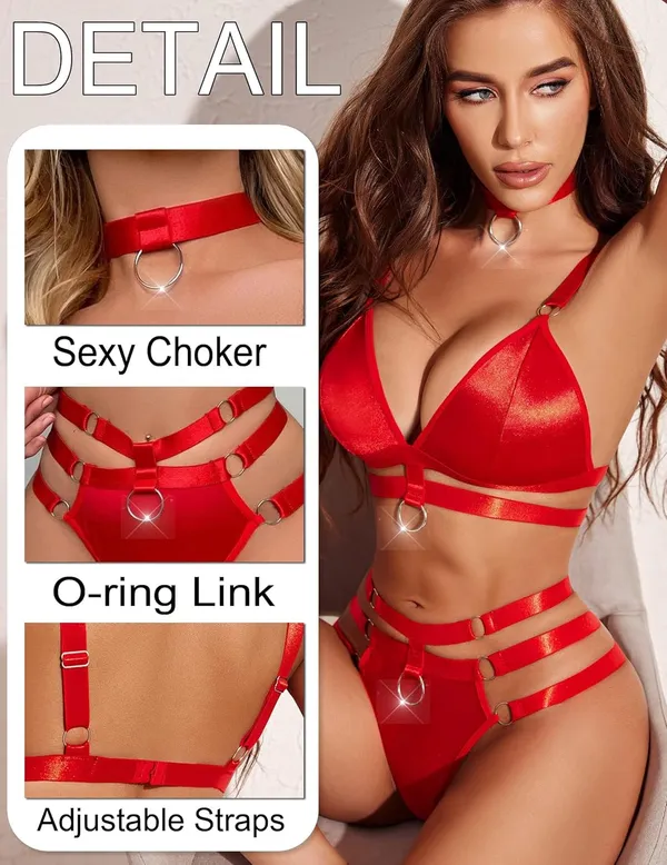 Red_Bridal_Nightdress_With_Bra,_Panty_And_Choker_For_Women