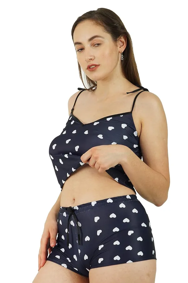 Navy_Blue_Self_Design_Love_Babydoll_Lingerie_For_Honeymoon_For_Women