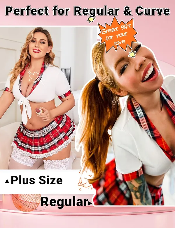 White_Babydoll_Skirt_With_Crop_Top_And_G_String_For_Women