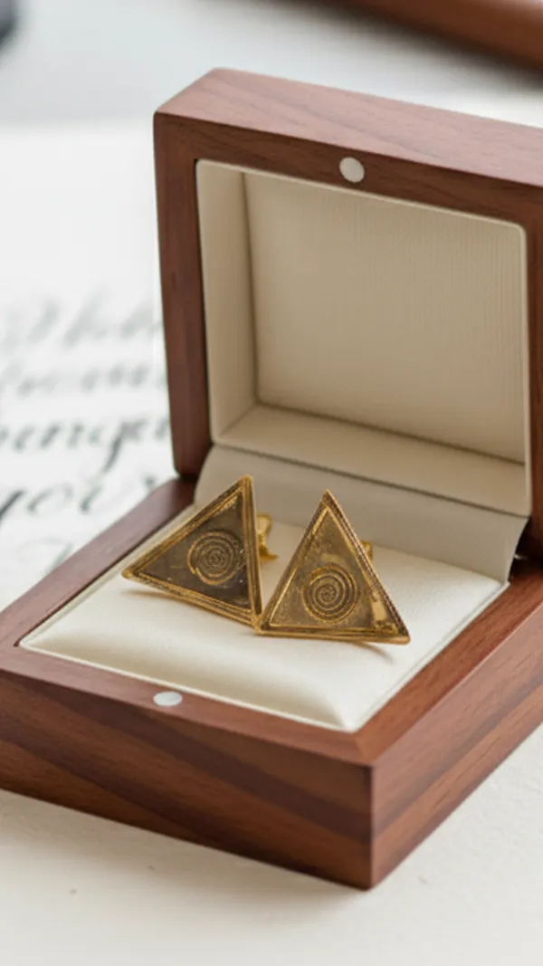 AURIM_BLAIR_STUD_EARRINGS_BRASS_DHOKRA_ART_TRIANGLE_SHAPE